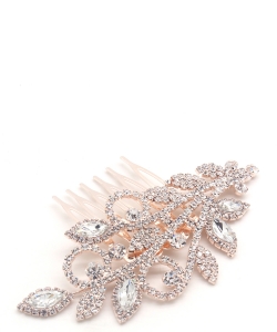 Rhinestone Hair Comb HM300115 ROSEGOLD CL